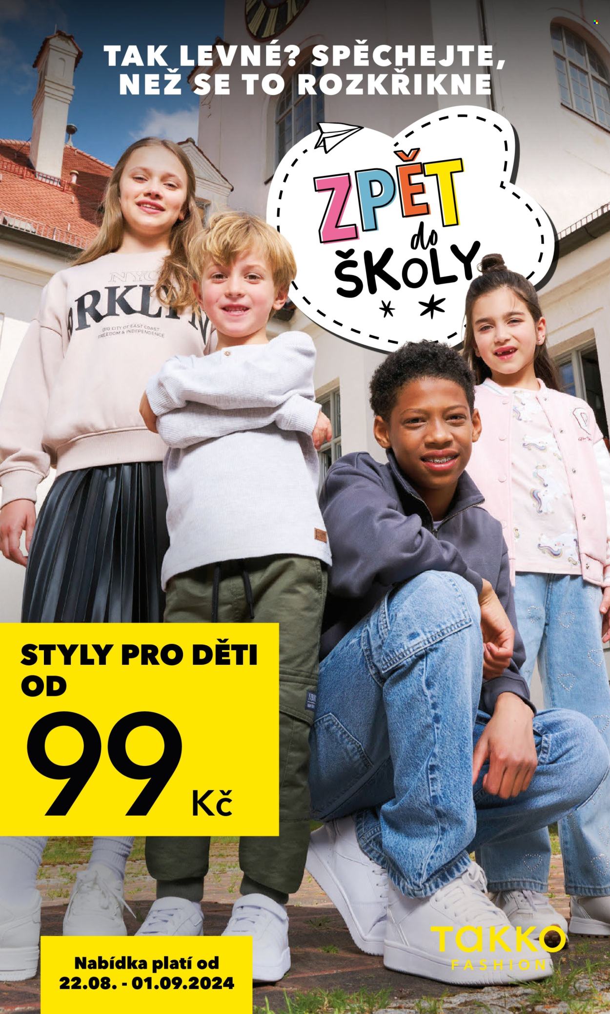 Leták Takko - 22.8.2024 - 1.9.2024. Strana 1