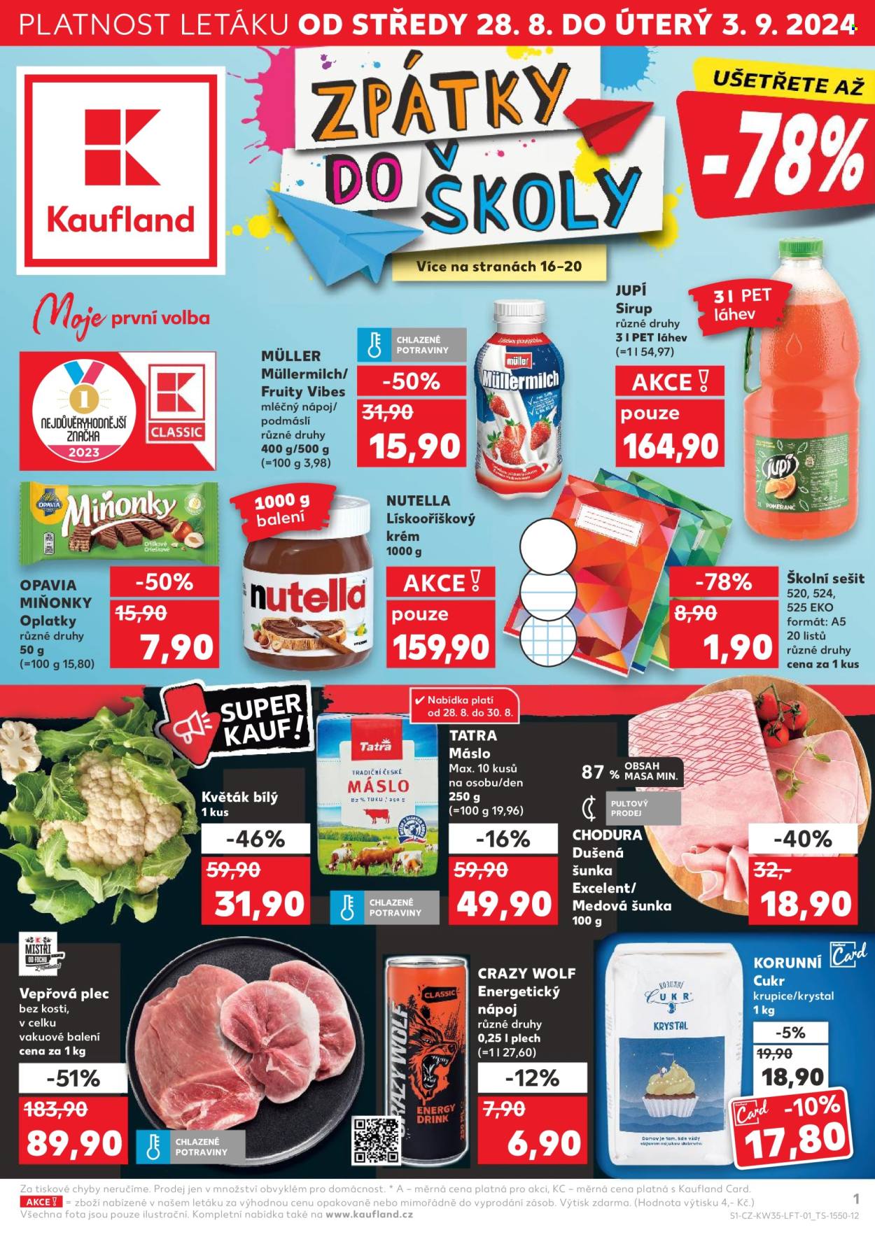 Leták Kaufland - 28.8.2024 - 3.9.2024. Strana 1