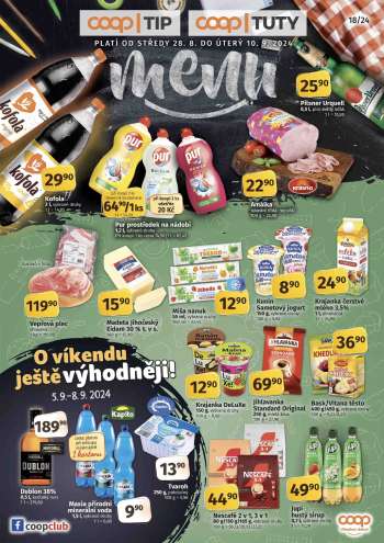 Leták coop TUTY - 28.8.2024 - 10.9.2024.