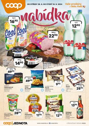 Leták coop JEDNOTA - 28.8.2024 - 10.9.2024.