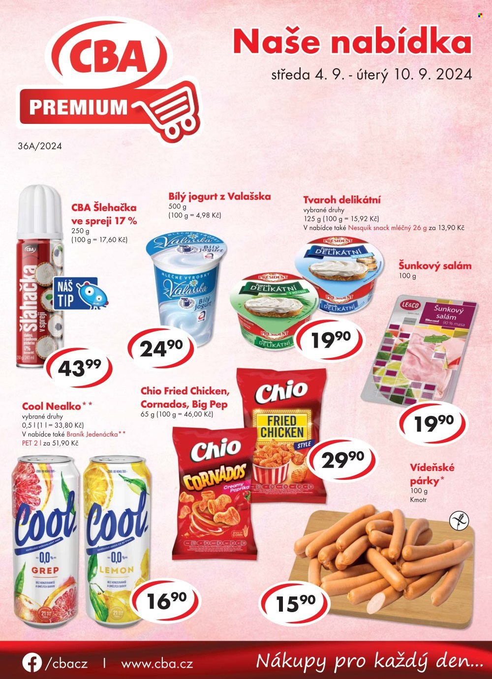 Leták CBA Premium - 4.9.2024 - 10.9.2024. Strana 1