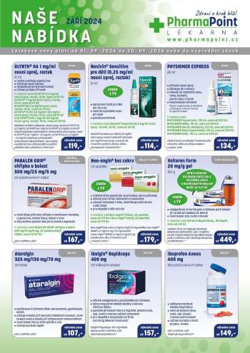 Leták PharmaPoint - 1.9.2024 - 30.9.2024.