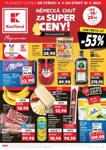 Leták Kaufland - 4.9.2024 - 10.9.2024.