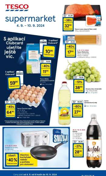 Leták TESCO supermarket - 4.9.2024 - 10.9.2024.
