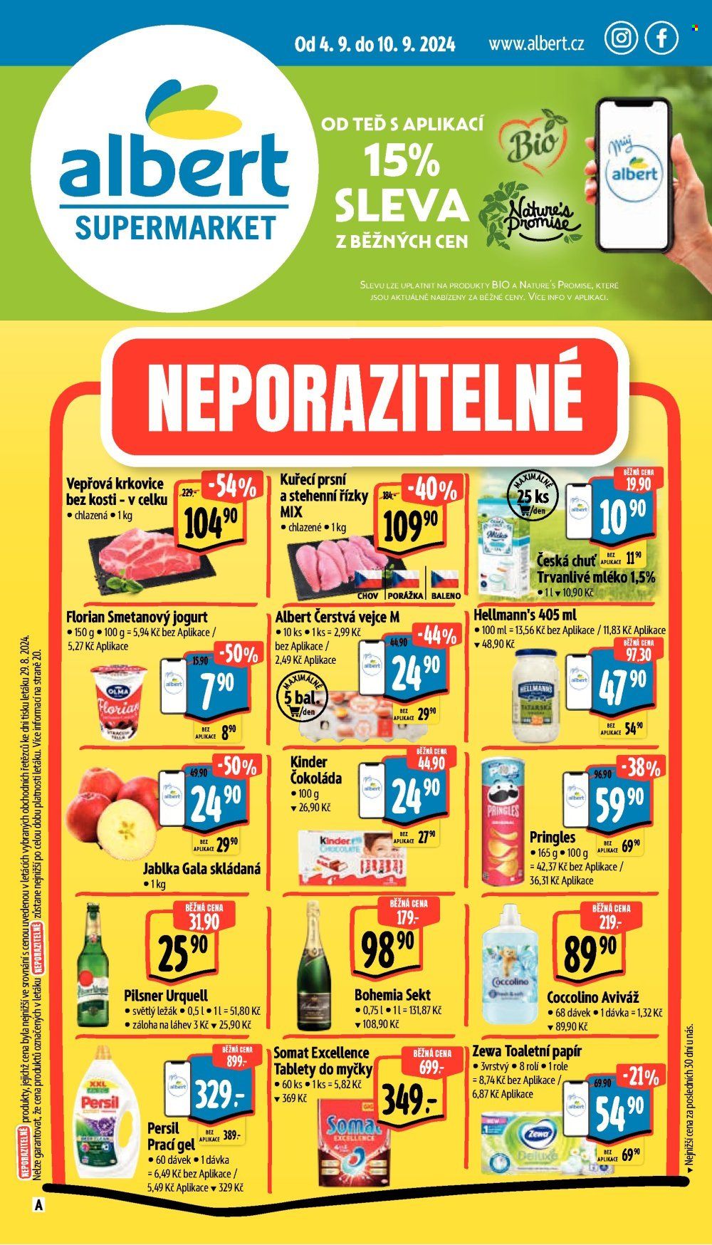 Leták Albert Supermarket - 4.9.2024 - 10.9.2024. Strana 1