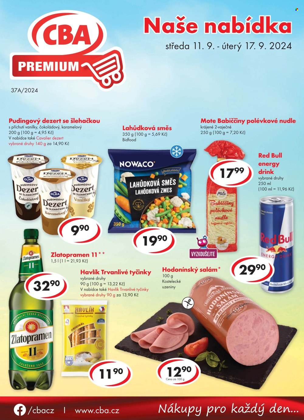Leták CBA Premium - 11.9.2024 - 17.9.2024. Strana 1