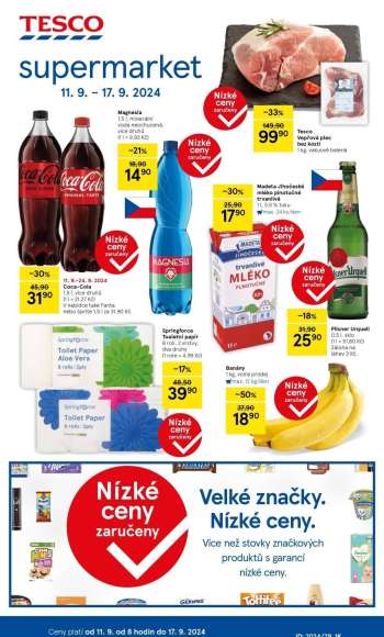 Leták TESCO supermarket - 11.9.2024 - 17.9.2024.