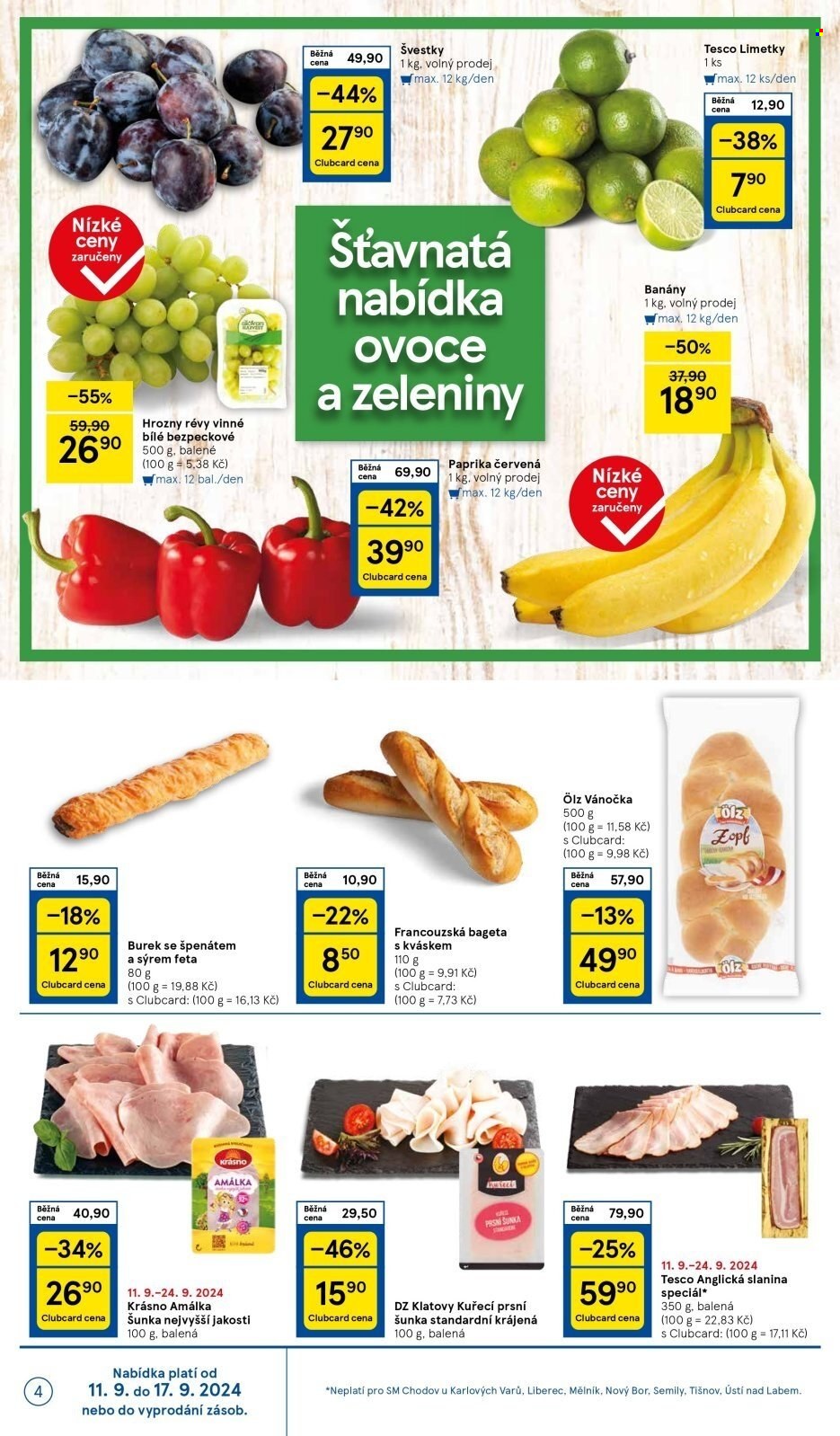 Leták TESCO supermarket - 11.9.2024 - 17.9.2024. Strana 4