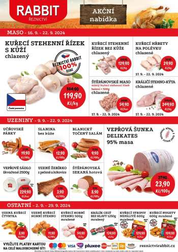 Leták RABBIT řeznictví - 16.9.2024 - 22.9.2024.