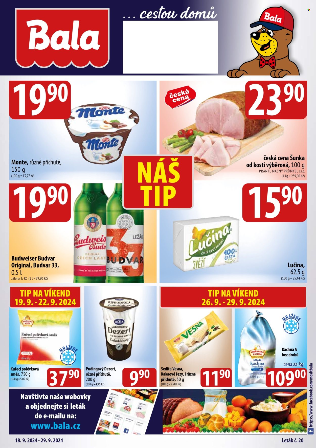 Leták Bala - 18.9.2024 - 29.9.2024. Strana 1