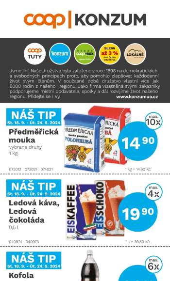 Leták Konzum - 18.9.2024 - 1.10.2024.