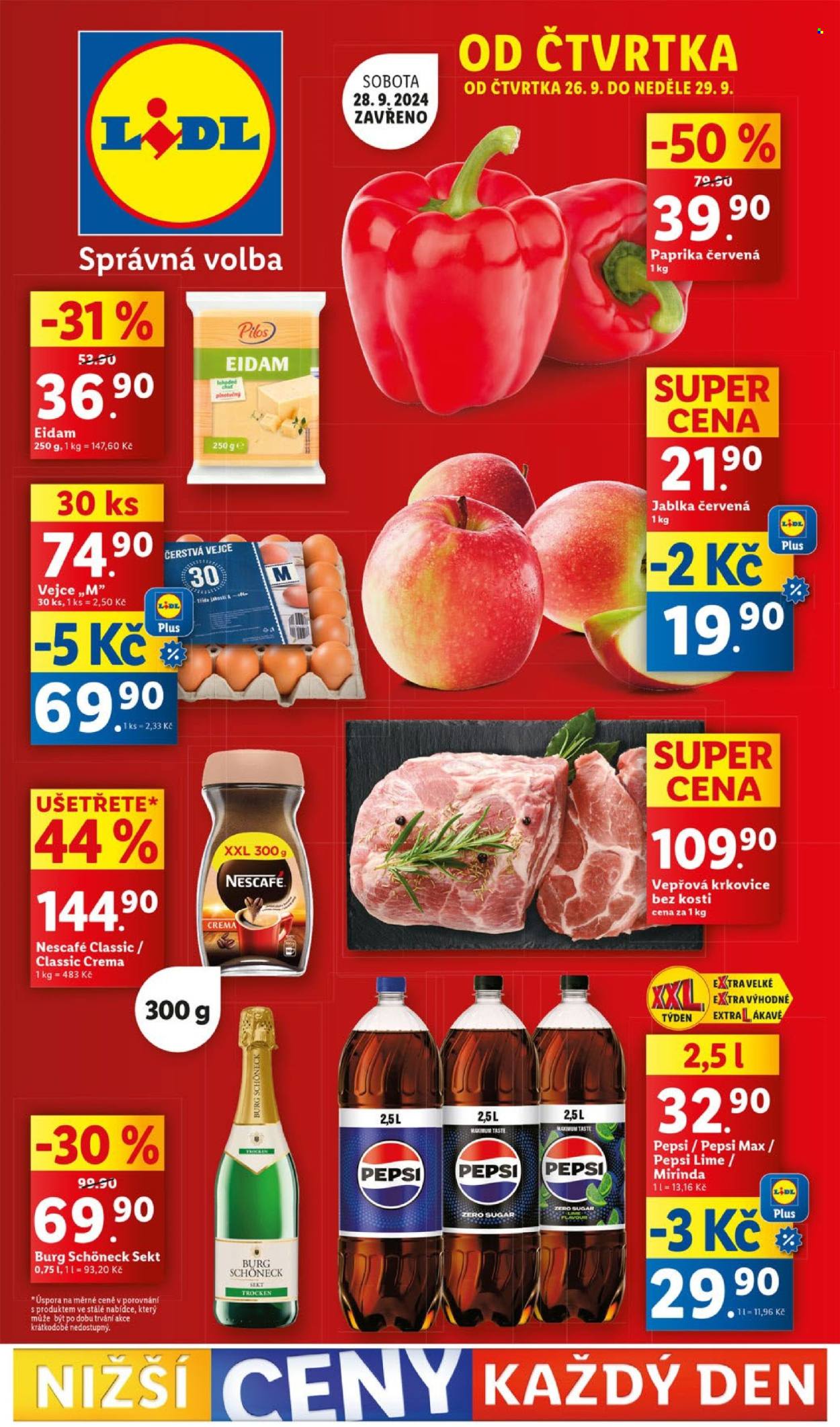 Leták Lidl - 26.9.2024 - 29.9.2024. Strana 1