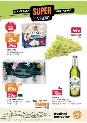 Leták coop TERNO - 20.9.2024 - 23.9.2024.