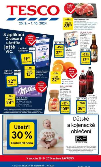 Leták TESCO - 25.9.2024 - 1.10.2024.