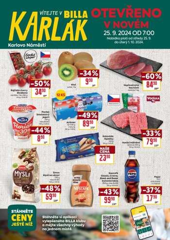 Leták BILLA - 25.9.2024 - 1.10.2024.
