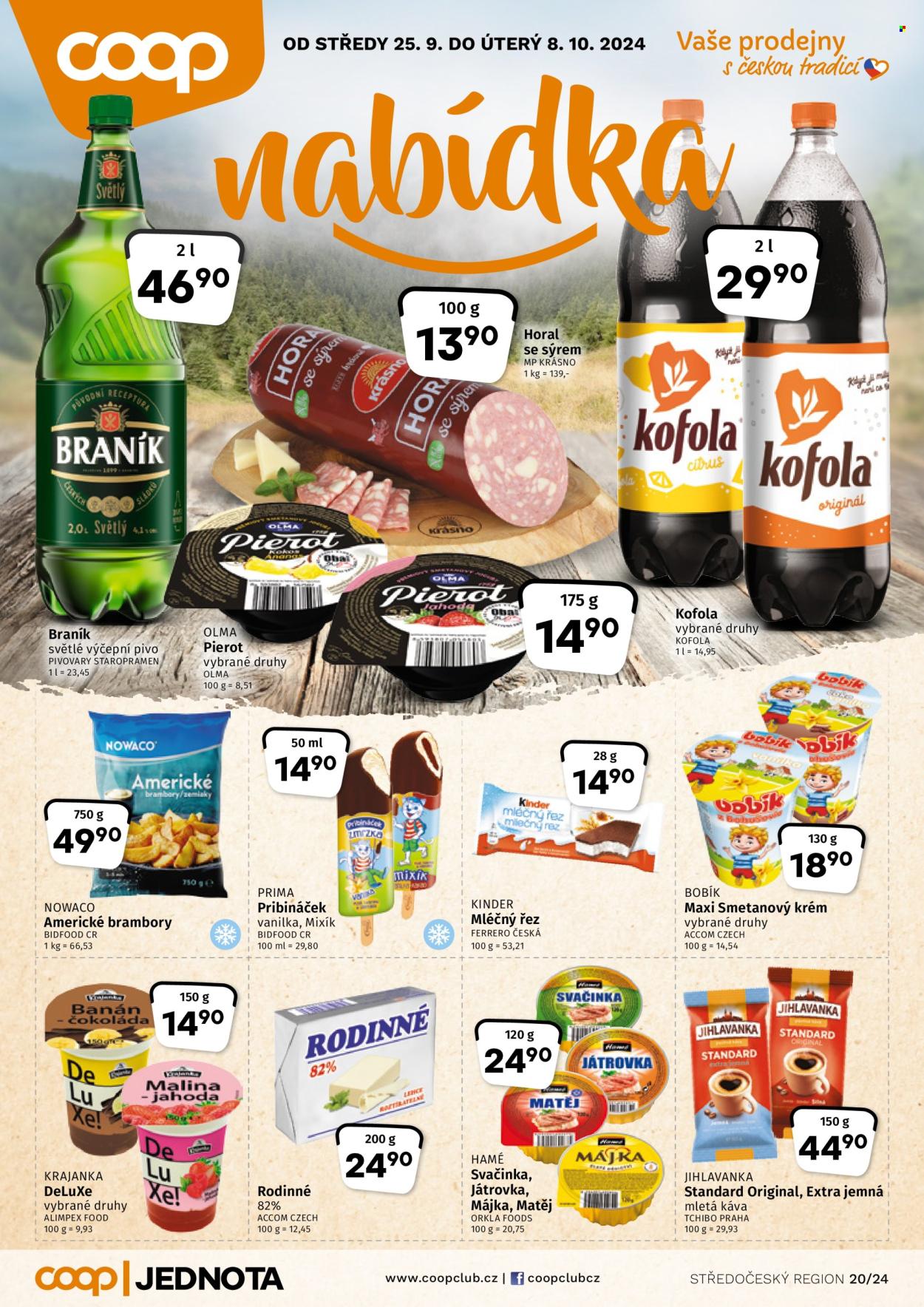 Leták coop JEDNOTA - 25.9.2024 - 8.10.2024. Strana 1