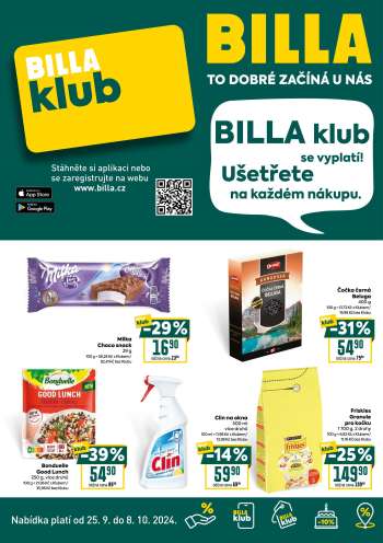 Leták BILLA - 25.9.2024 - 8.10.2024.