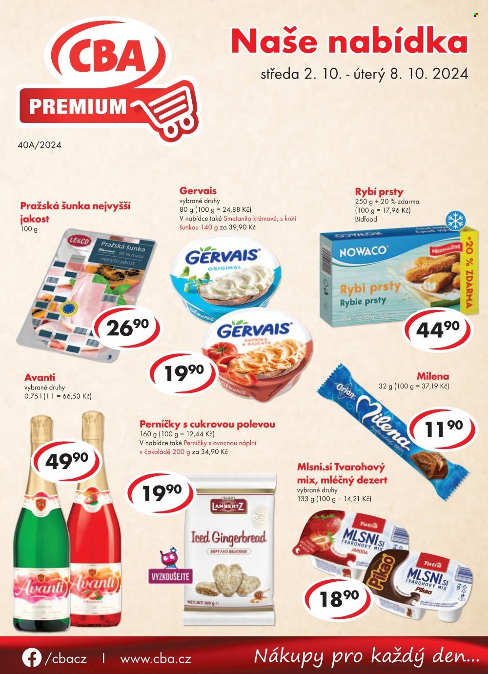 Leták CBA Premium - 2.10.2024 - 8.10.2024. Strana 1