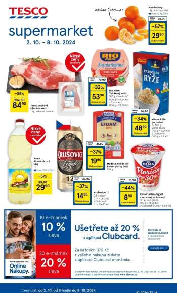 Leták TESCO supermarket - 2.10.2024 - 8.10.2024.