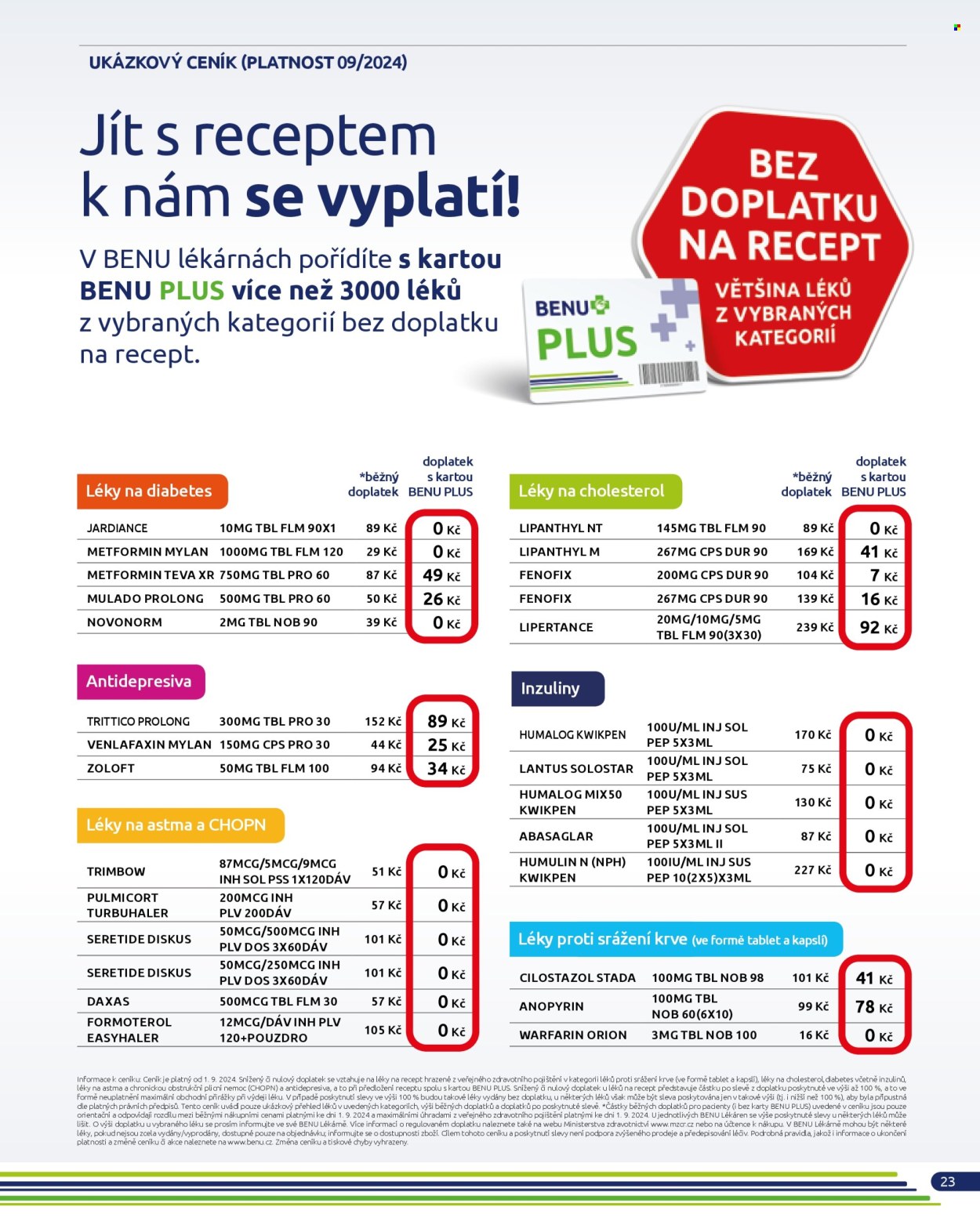 Leták BENU Lékárna - 1.10.2024 - 31.10.2024. Strana 23
