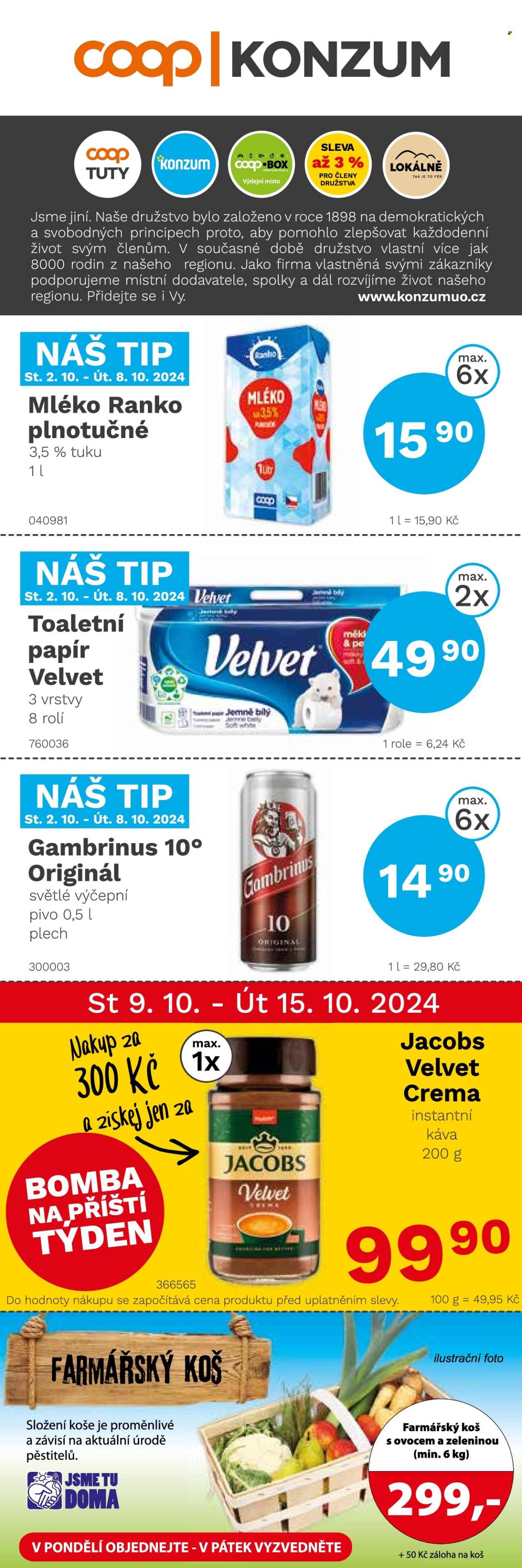Leták Konzum - 2.10.2024 - 15.10.2024. Strana 1