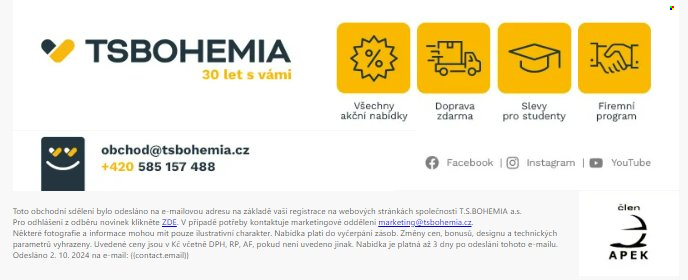 Leták T.S. BOHEMIA - 2.10.2024 - 4.10.2024. Strana 10