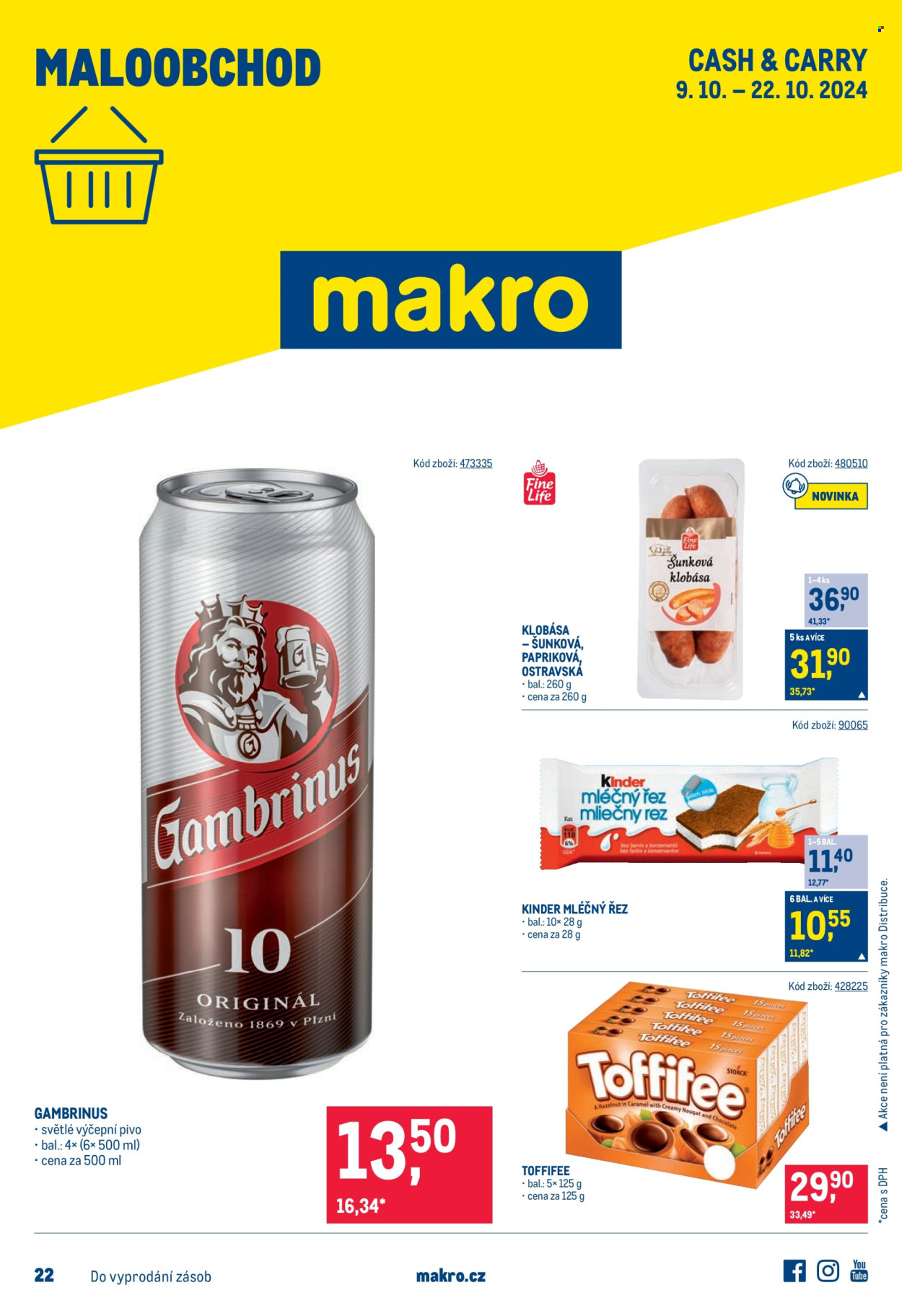 Leták MAKRO - 9.10.2024 - 22.10.2024. Strana 1