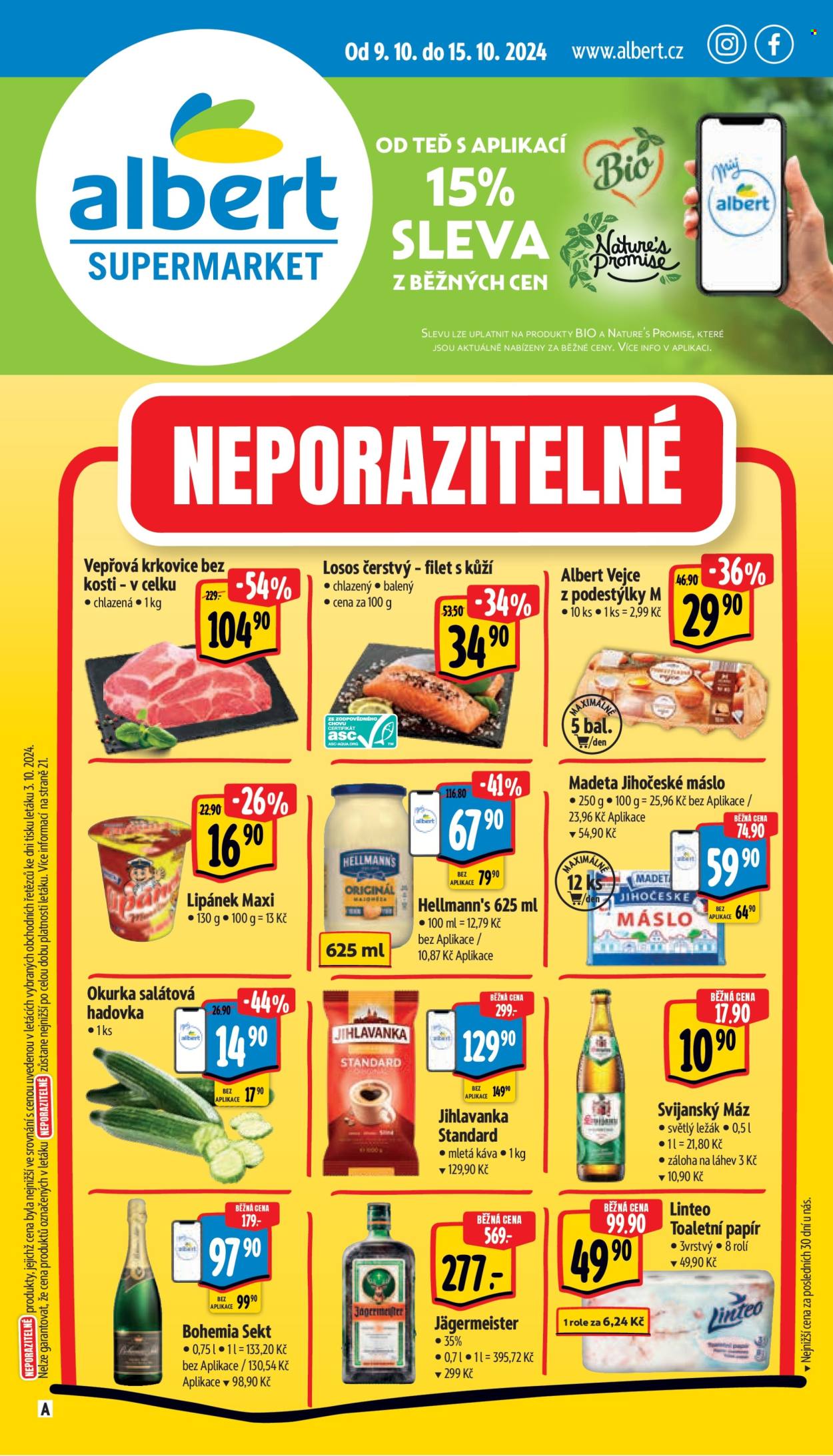 Leták Albert Supermarket - 9.10.2024 - 15.10.2024. Strana 1