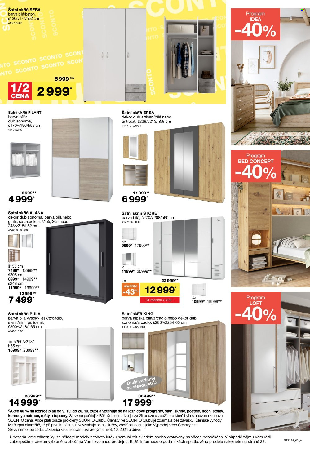 Leták SCONTO NÁBYTEK - 9.10.2024 - 29.10.2024. Strana 2