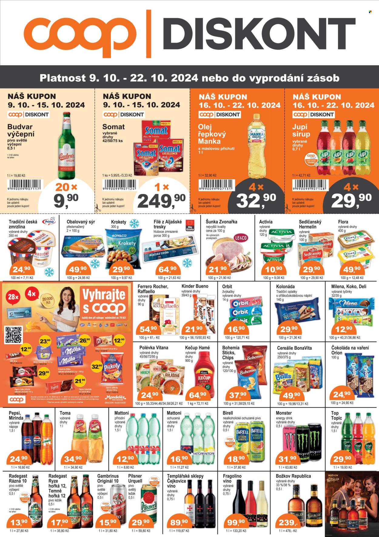 Leták coop DISKONT - 9.10.2024 - 22.10.2024. Strana 1