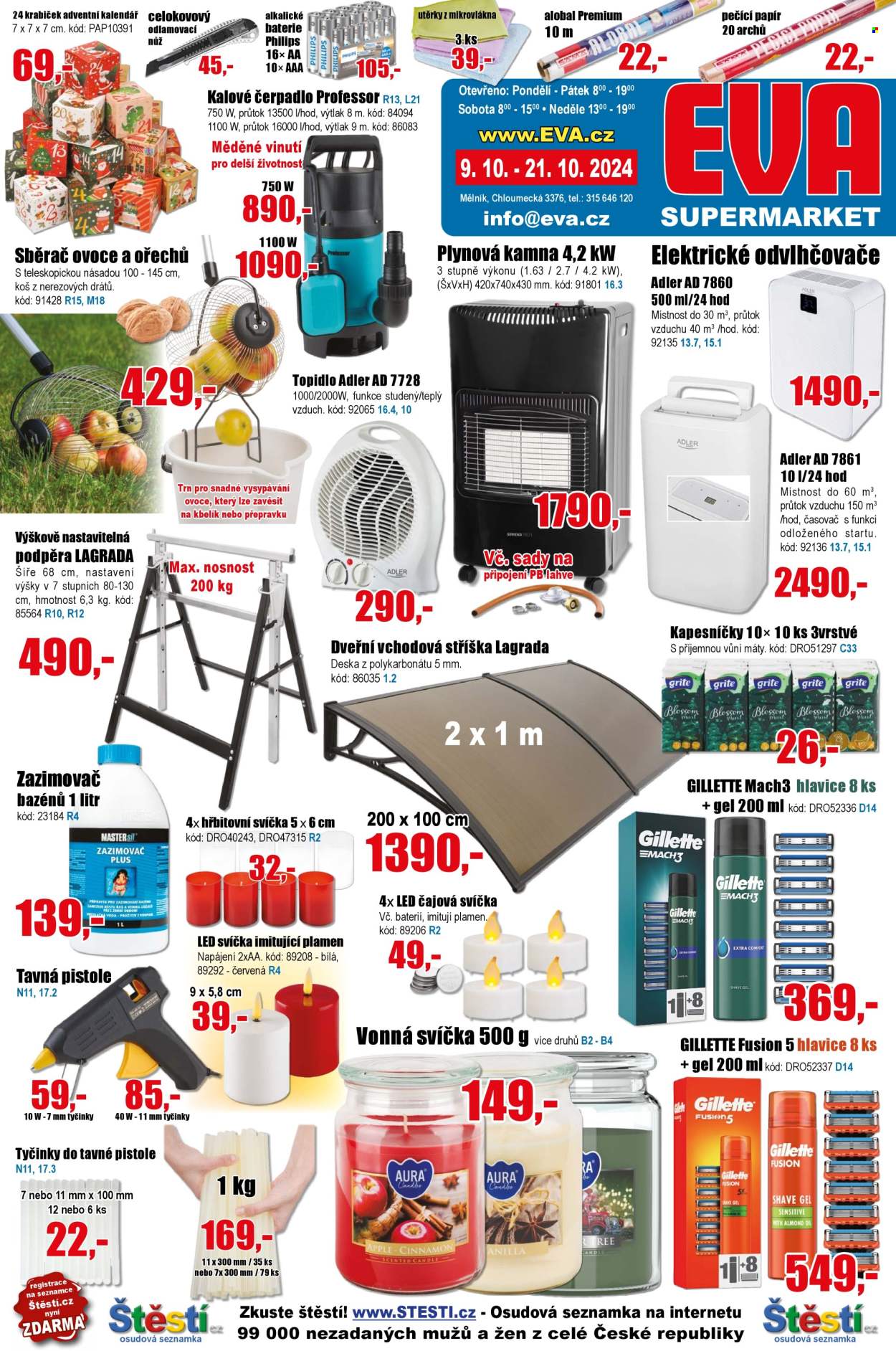 Leták EVA supermarket - 9.10.2024 - 21.10.2024. Strana 1