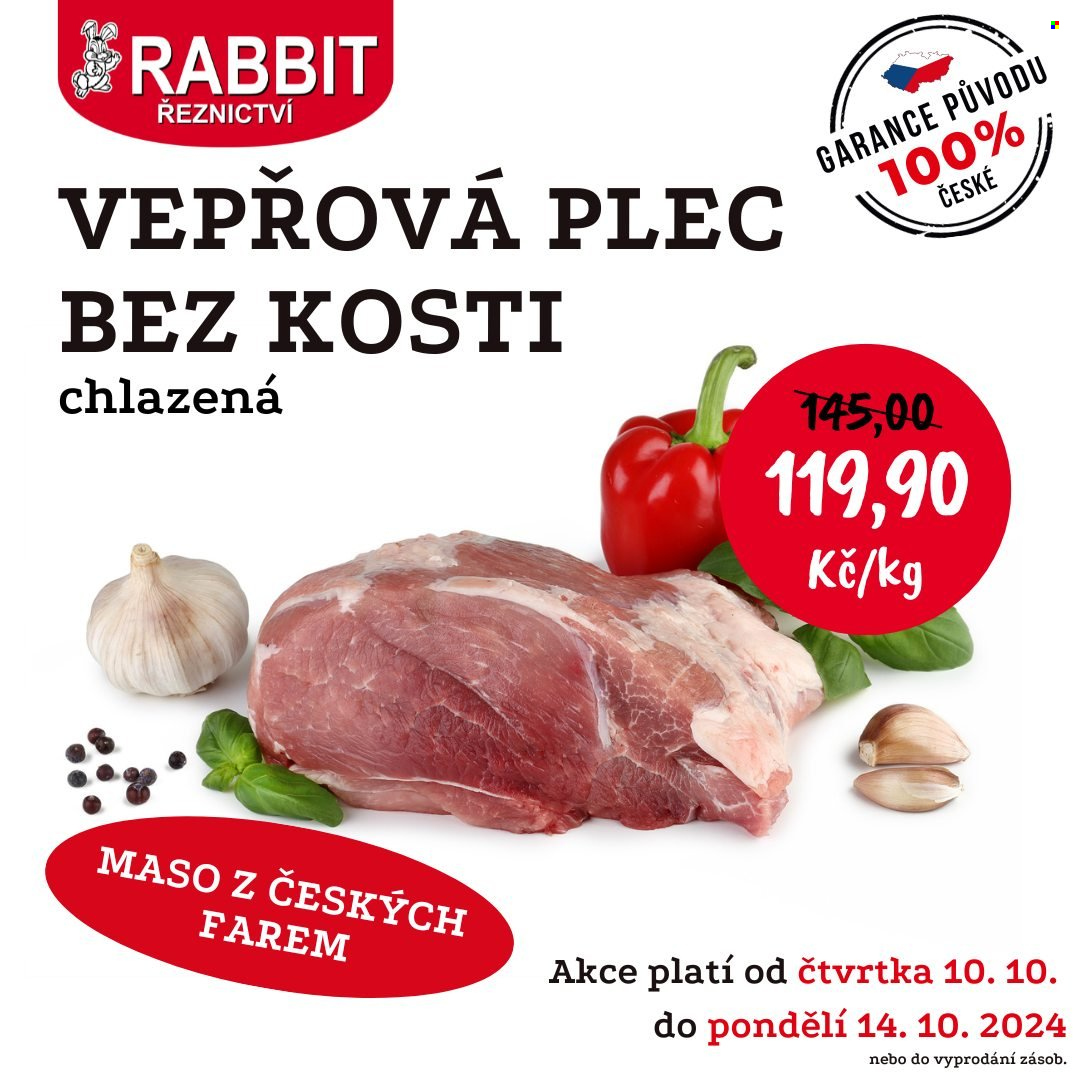 Leták RABBIT řeznictví - 10.10.2024 - 14.10.2024. Strana 1