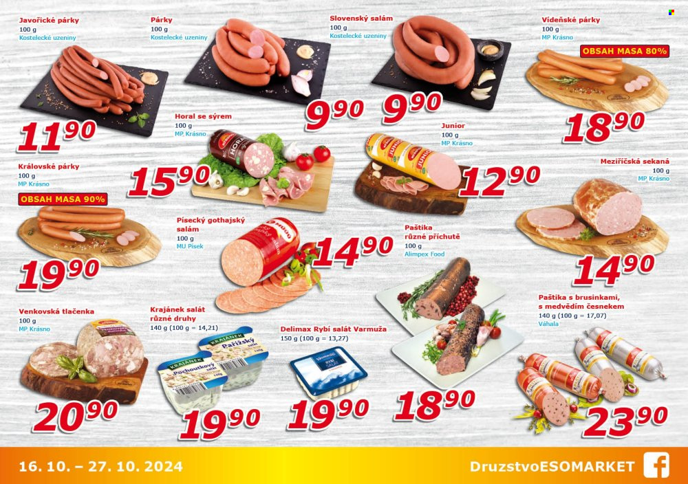 Leták ESO MARKET - 16.10.2024 - 27.10.2024. Strana 3