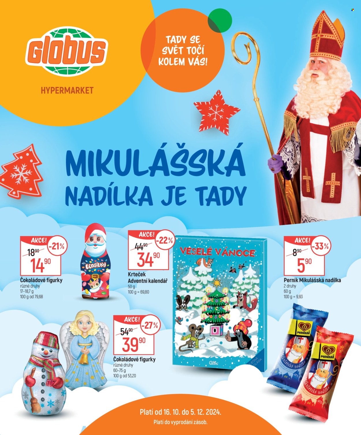 Leták Globus - 16.10.2024 - 5.12.2024. Strana 1