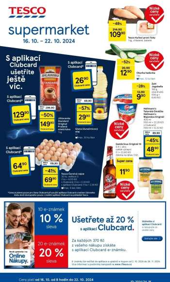 Leták TESCO supermarket - 16.10.2024 - 22.10.2024.
