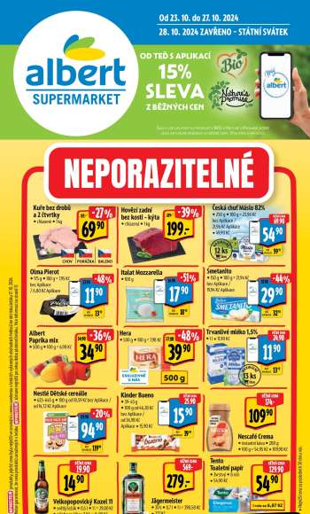 Leták Albert Supermarket - 23.10.2024 - 27.10.2024.