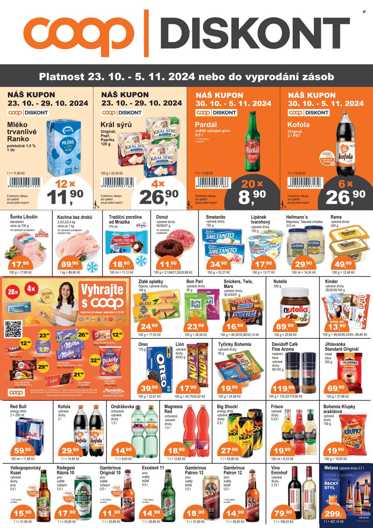 Leták coop DISKONT - 23.10.2024 - 5.11.2024. Strana 1