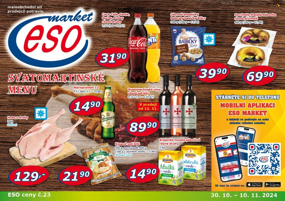 Leták ESO MARKET - 30.10.2024 - 10.11.2024. Strana 1