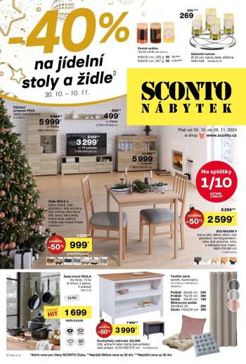 Leták SCONTO NÁBYTEK - 30.10.2024 - 26.11.2024.