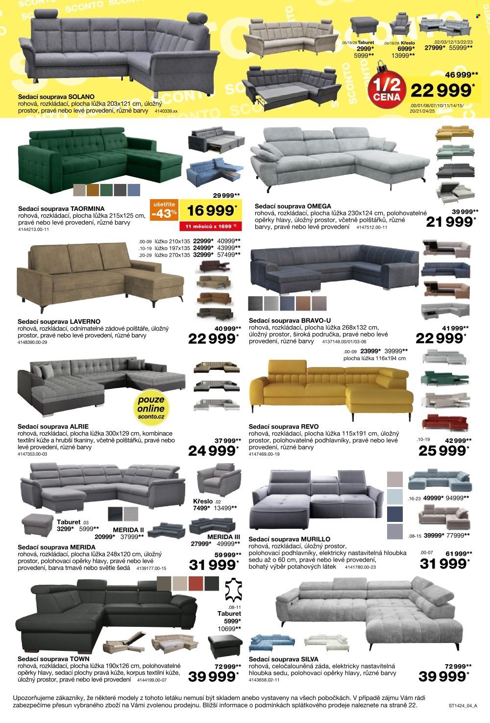 Leták SCONTO NÁBYTEK - 30.10.2024 - 26.11.2024. Strana 4
