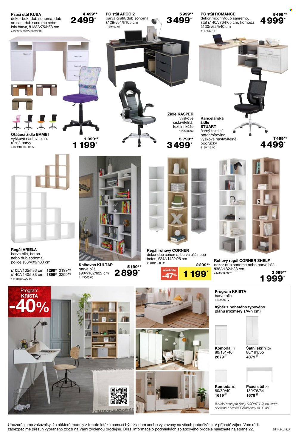 Leták SCONTO NÁBYTEK - 30.10.2024 - 26.11.2024. Strana 14