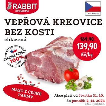 Leták RABBIT řeznictví - 31.10.2024 - 4.11.2024.