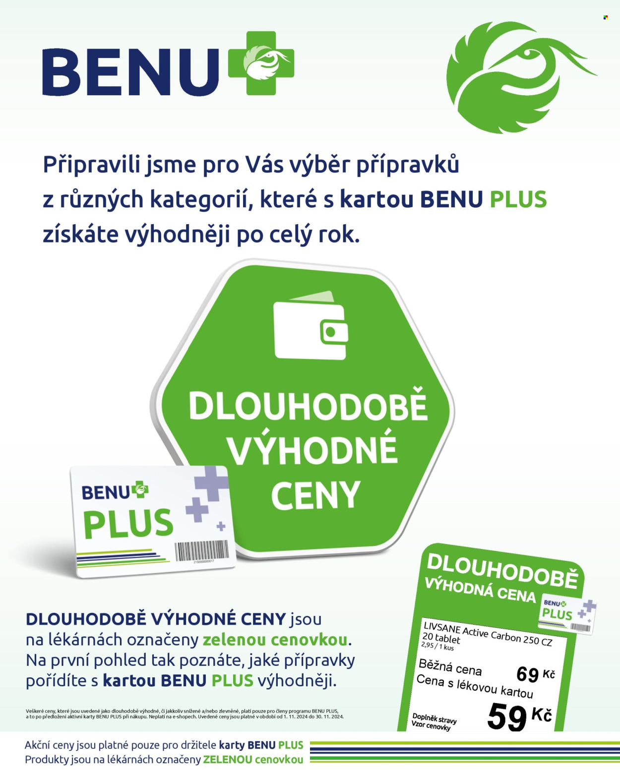Leták BENU Lékárna - 1.11.2024 - 30.11.2024. Strana 1