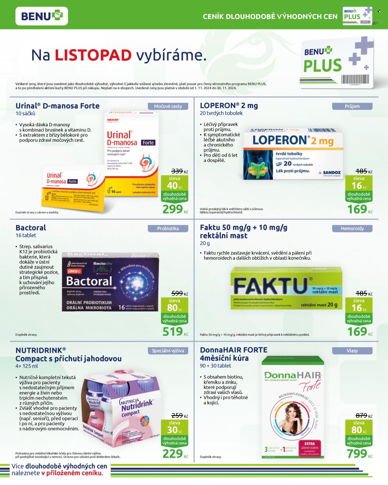 Leták BENU Lékárna - 1.11.2024 - 30.11.2024. Strana 2