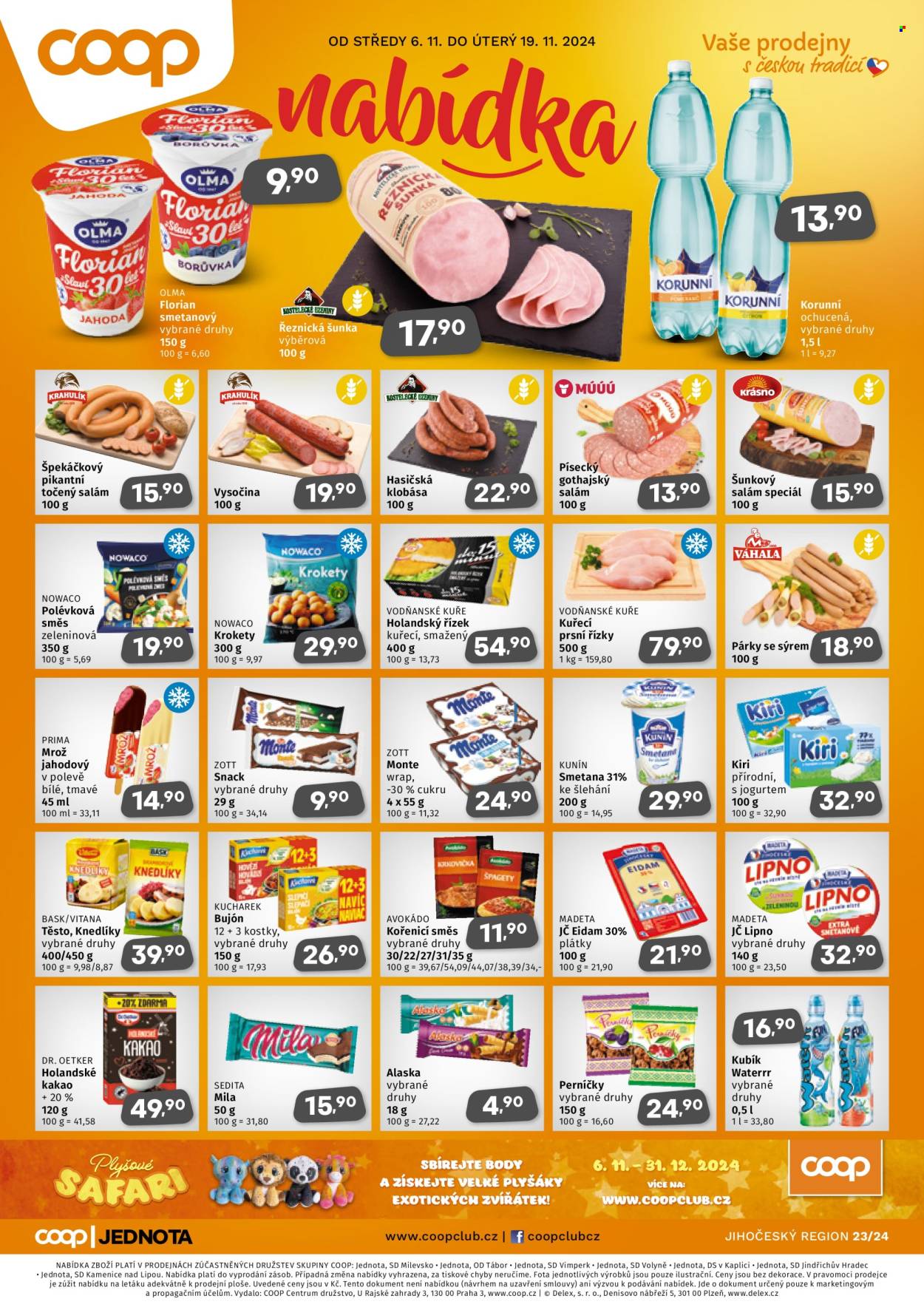 Leták coop JEDNOTA - 6.11.2024 - 19.11.2024. Strana 1