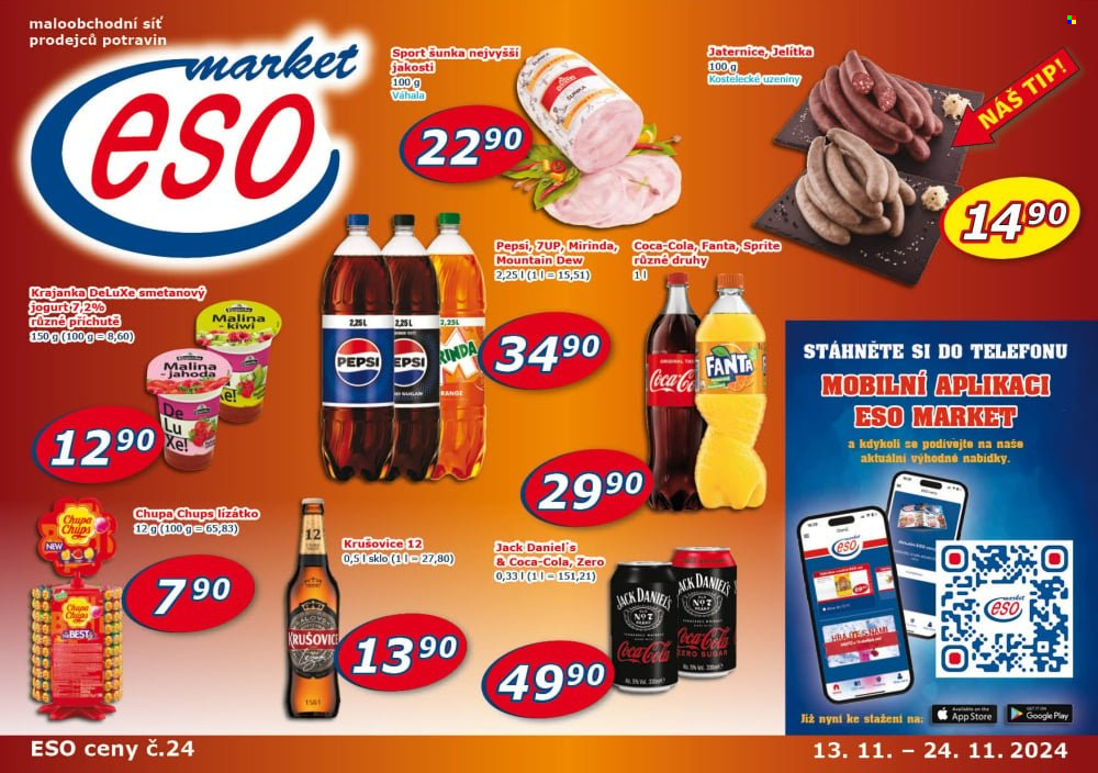 Leták ESO MARKET - 13.11.2024 - 24.11.2024. Strana 1