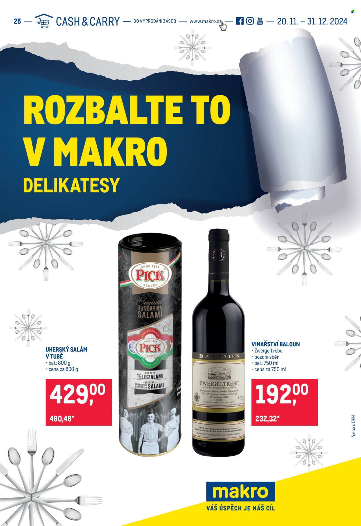 Leták MAKRO - 20.11.2024 - 31.12.2024. Strana 1