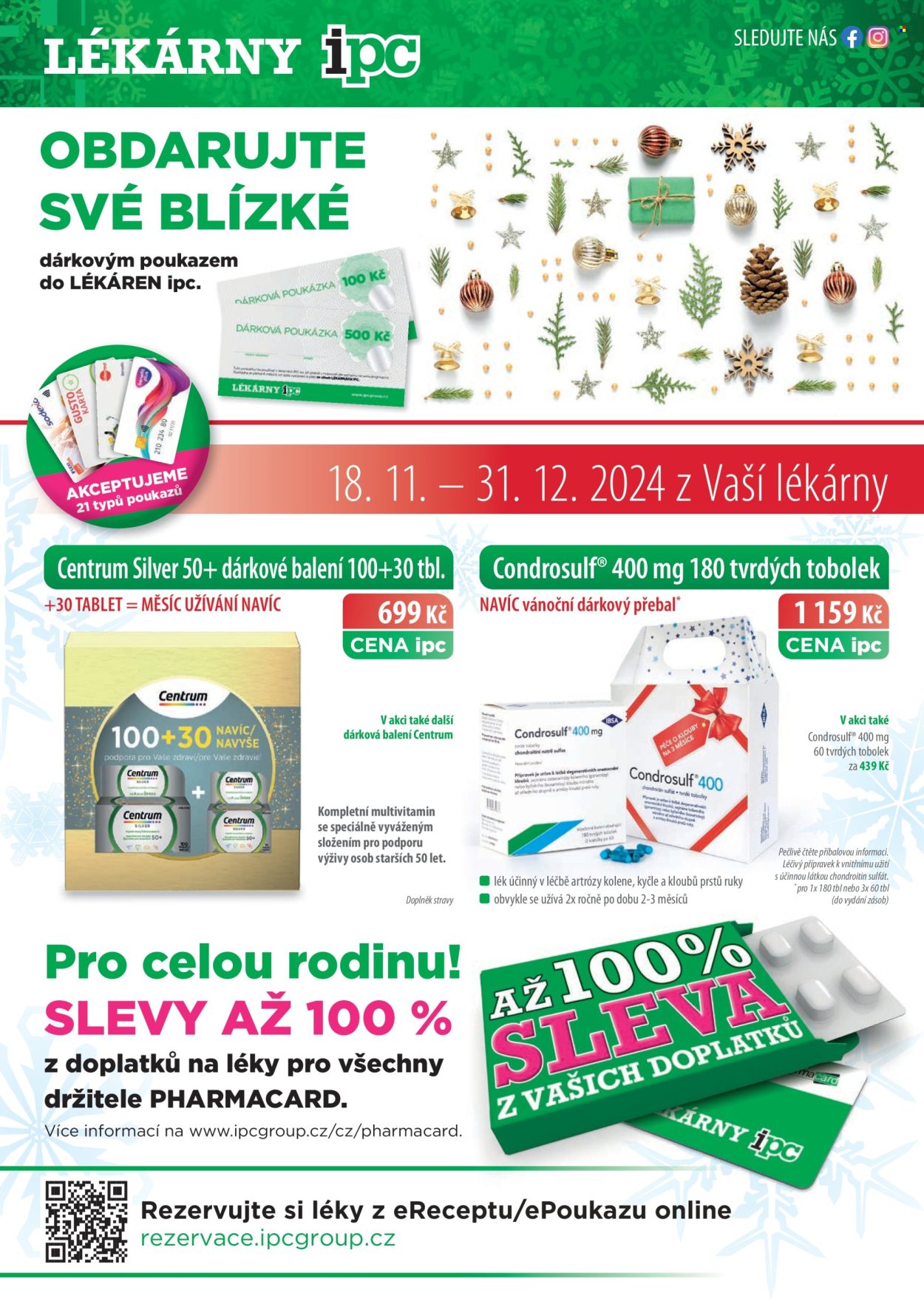 Leták Lékárny IPC - 18.11.2024 - 31.12.2024. Strana 1