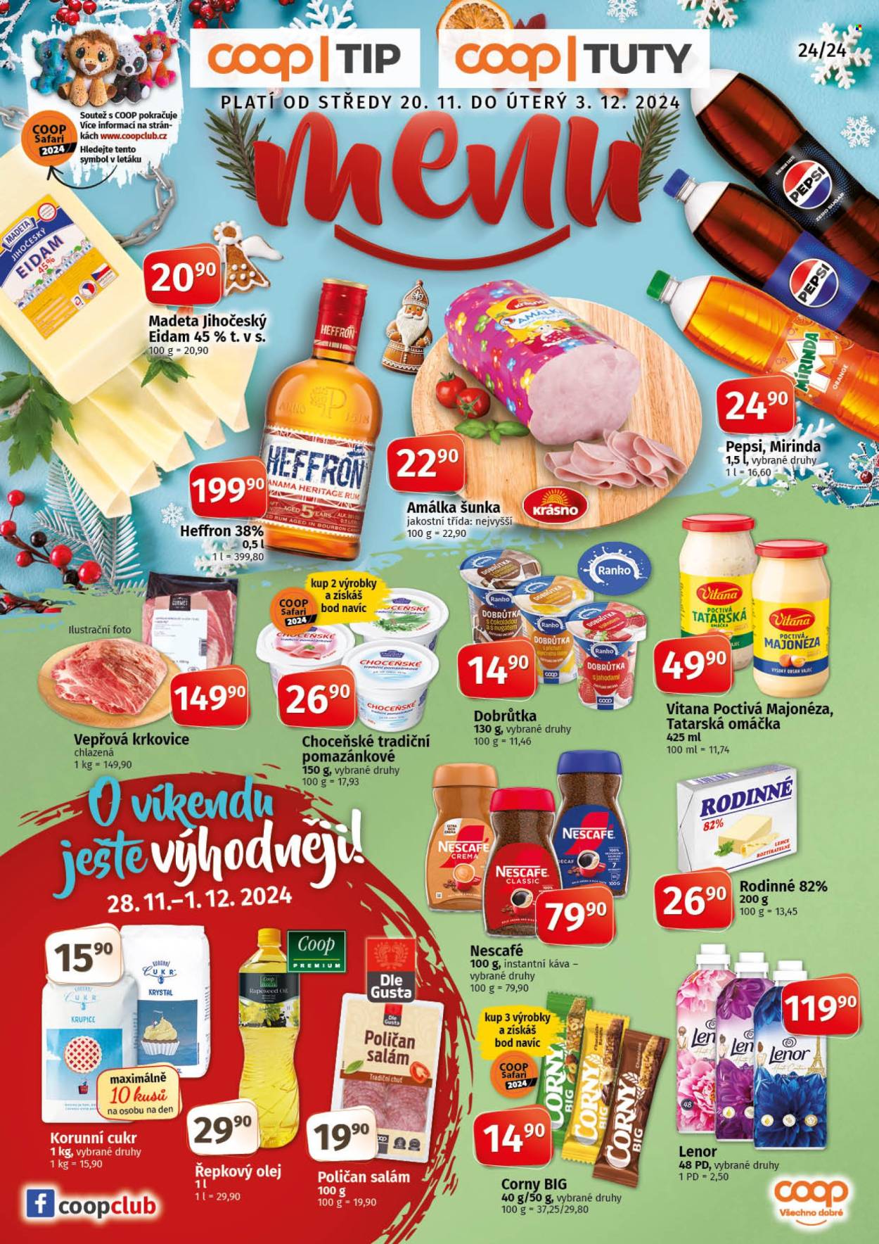 Leták coop TUTY - 20.11.2024 - 3.12.2024. Strana 1