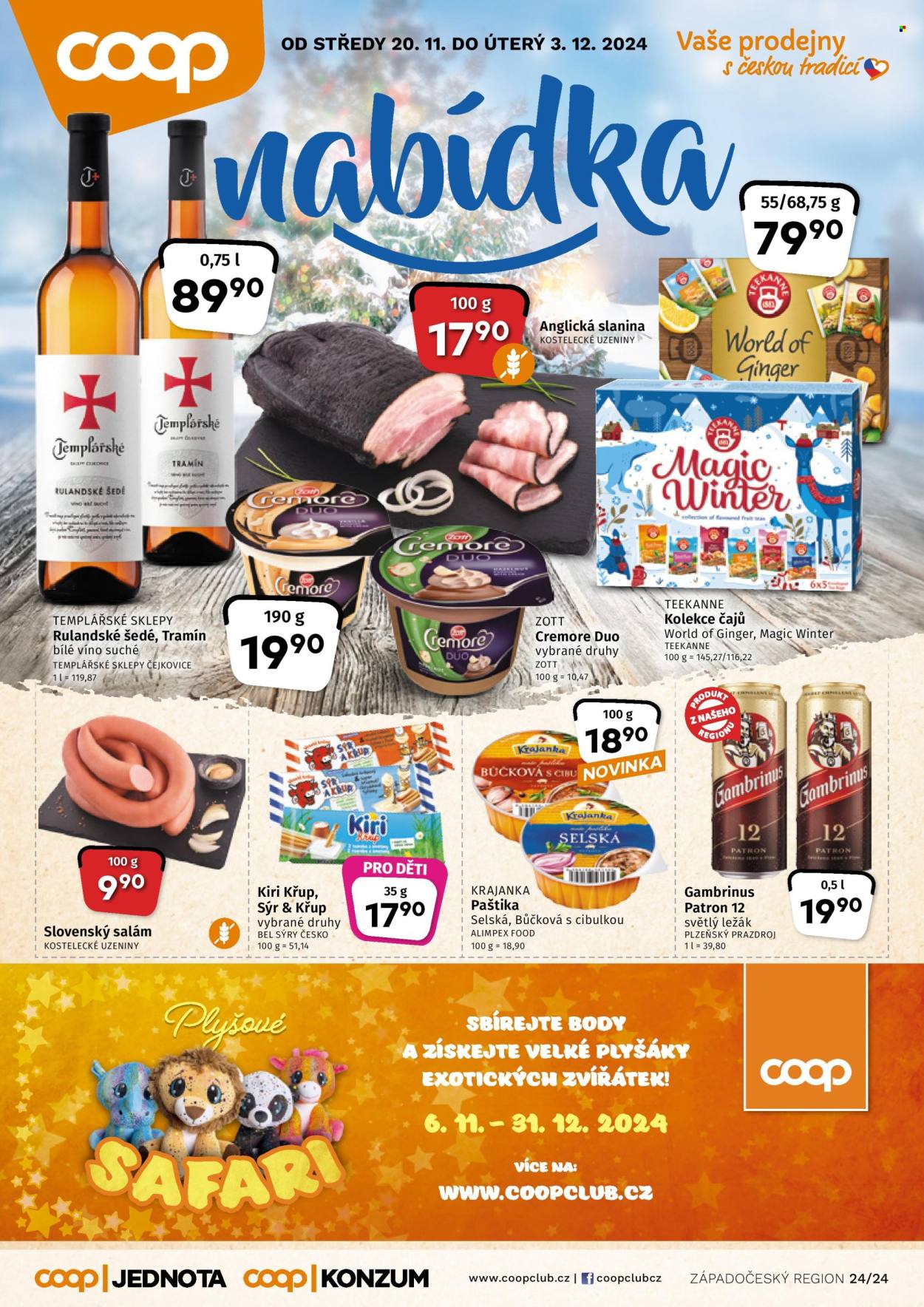 Leták coop JEDNOTA - 20.11.2024 - 3.12.2024. Strana 1